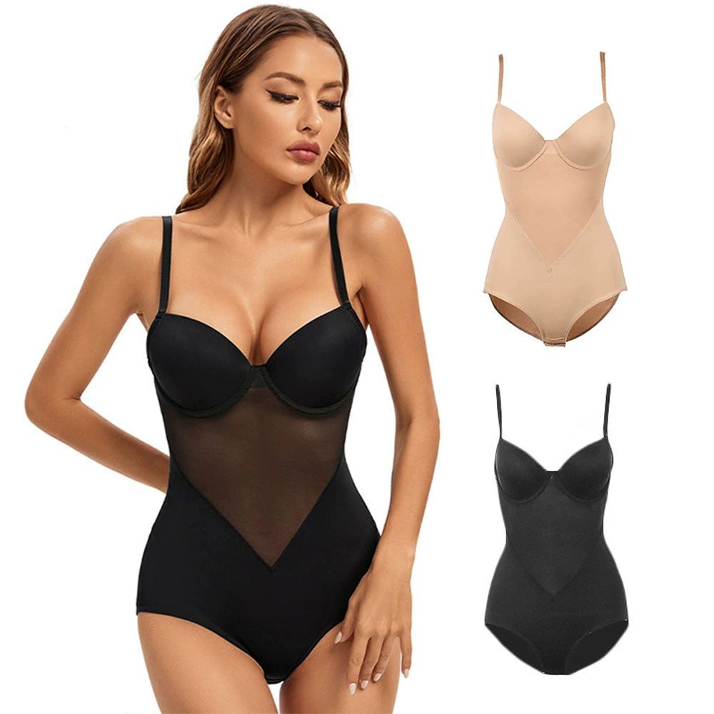 Women's Sexy Mesh Bodysuit Shapewear – Tummy Control, Waist Slimming & Bust Support