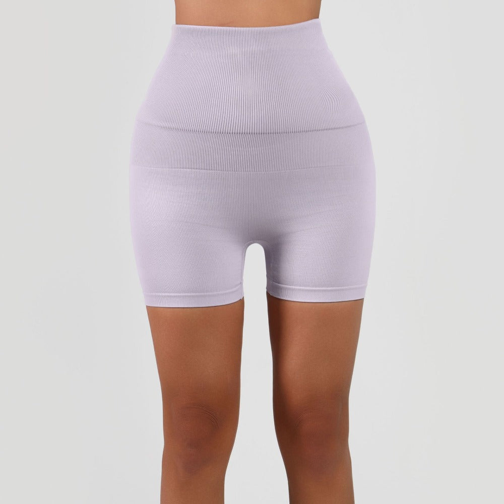 Fold Waist Yoga Shorts Seamless Quick-Drying Sports Pants