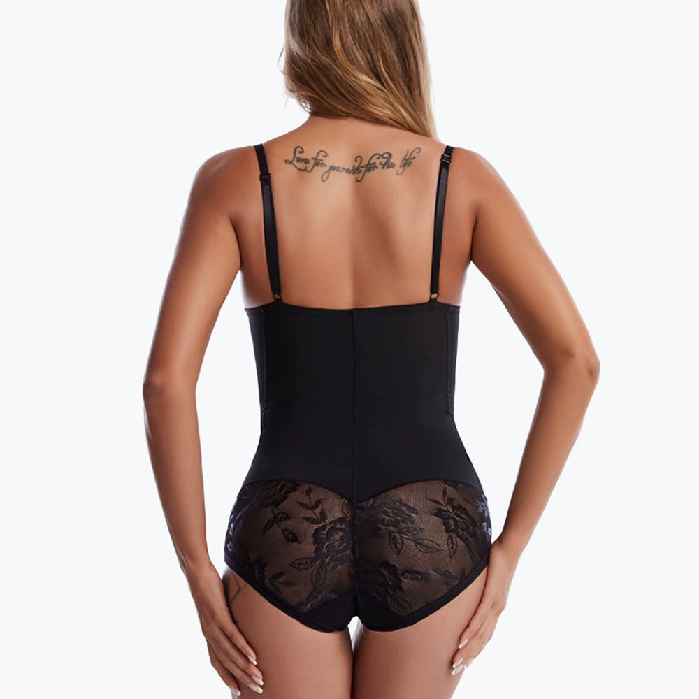 Women's Bodysuit Shapewear With Underwire Bra, Postpartum Abdomen Control And Chest Support