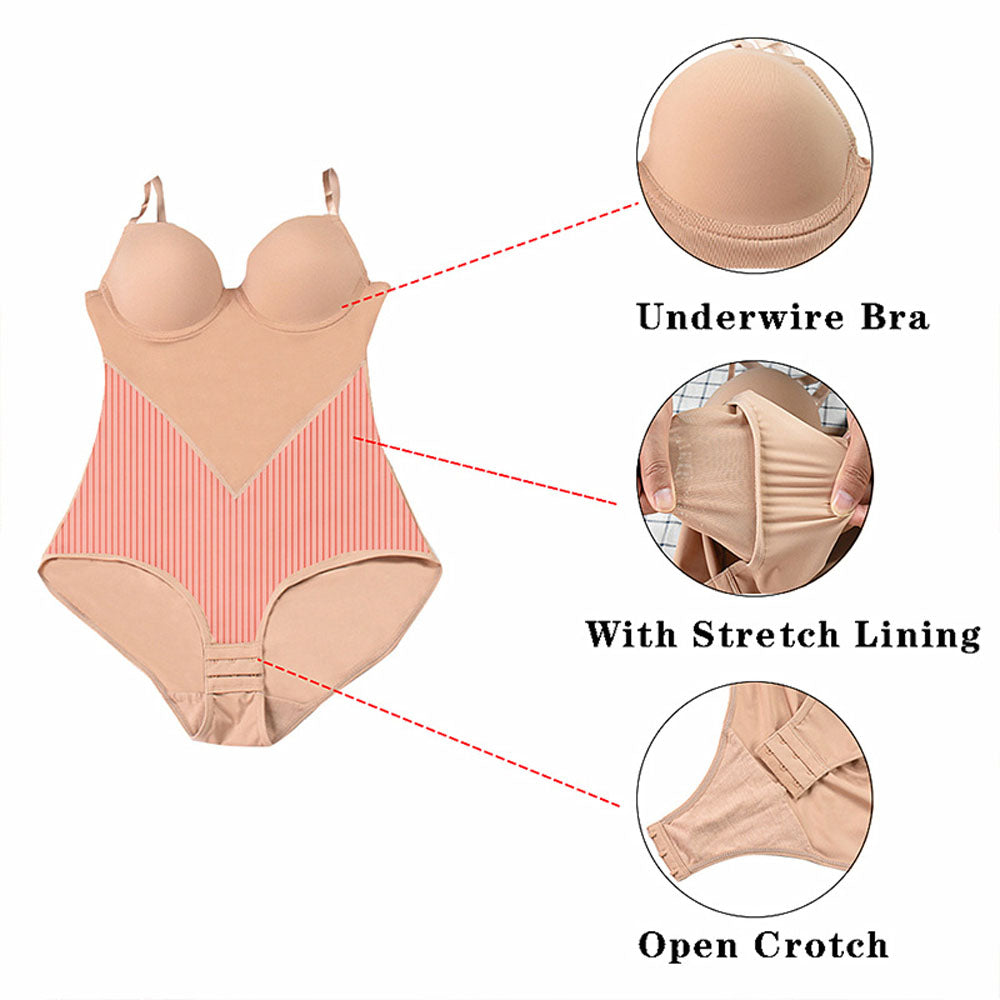 Women's Sexy Mesh Bodysuit Shapewear – Tummy Control, Waist Slimming & Bust Support