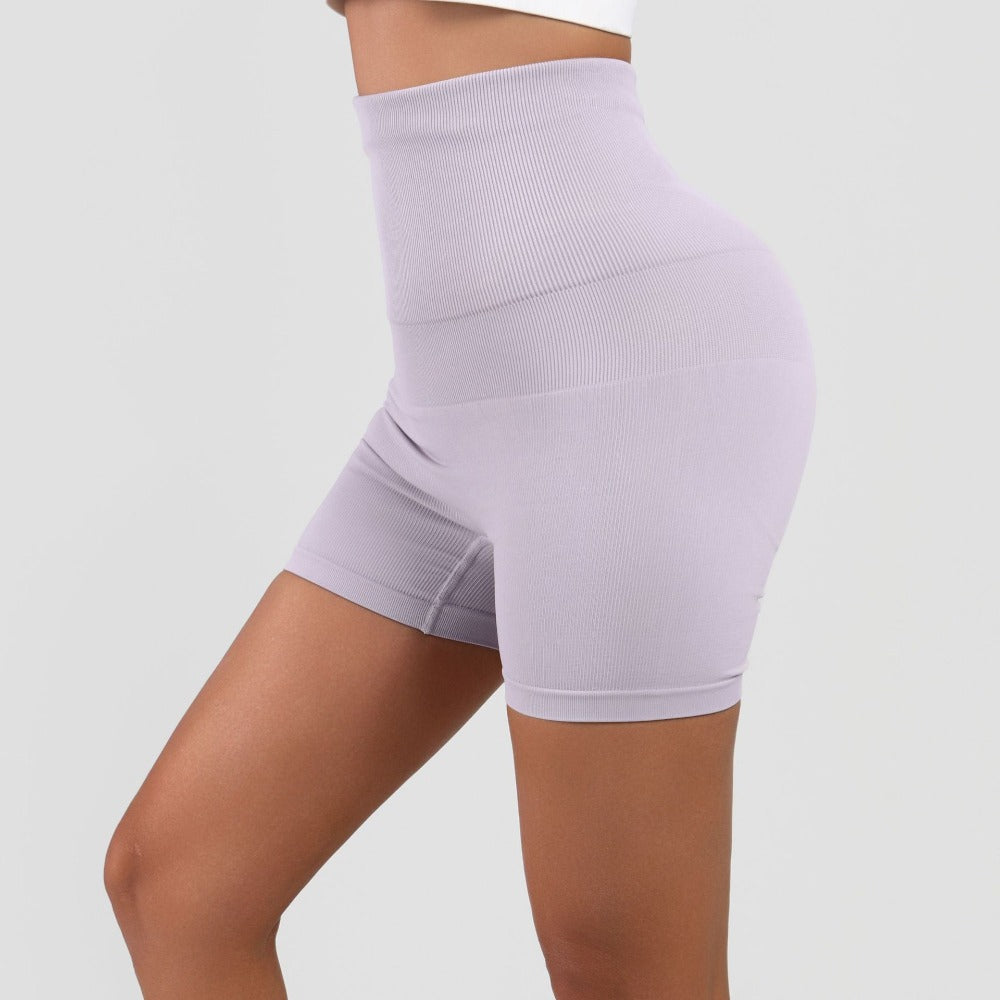 Fold Waist Yoga Shorts Seamless Quick-Drying Sports Pants