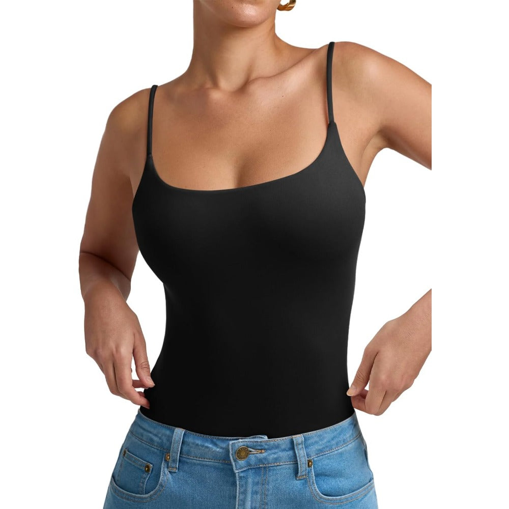 Women Sexy Cami Square Neck Bodysuit