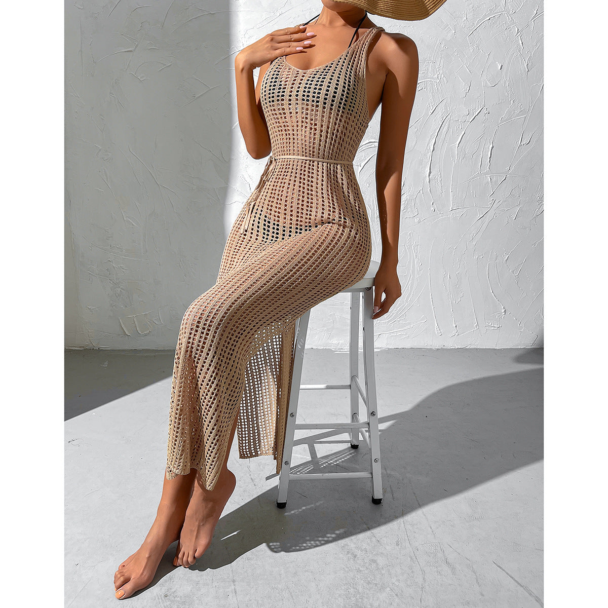 Chic Hollow-Out Beach Cover-Up Dress β Effortless Summer Glam