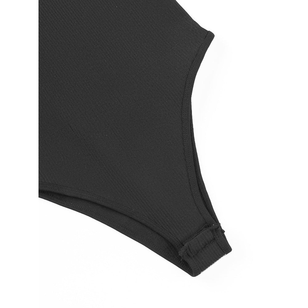 Womens Fitness Wear Bodysuits Stretchy Underwear Sexy Ribbed Square Neck Sleeveless Stretchy Tank Tops Bodysuits Soft Lady