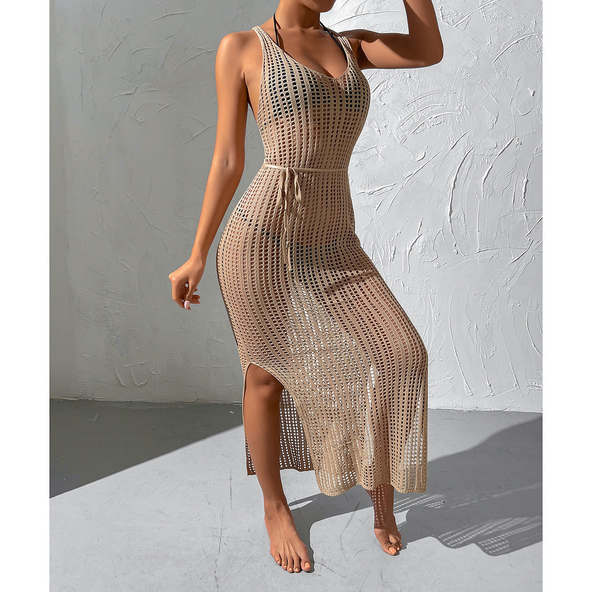 Chic Hollow-Out Beach Cover-Up Dress β Effortless Summer Glam