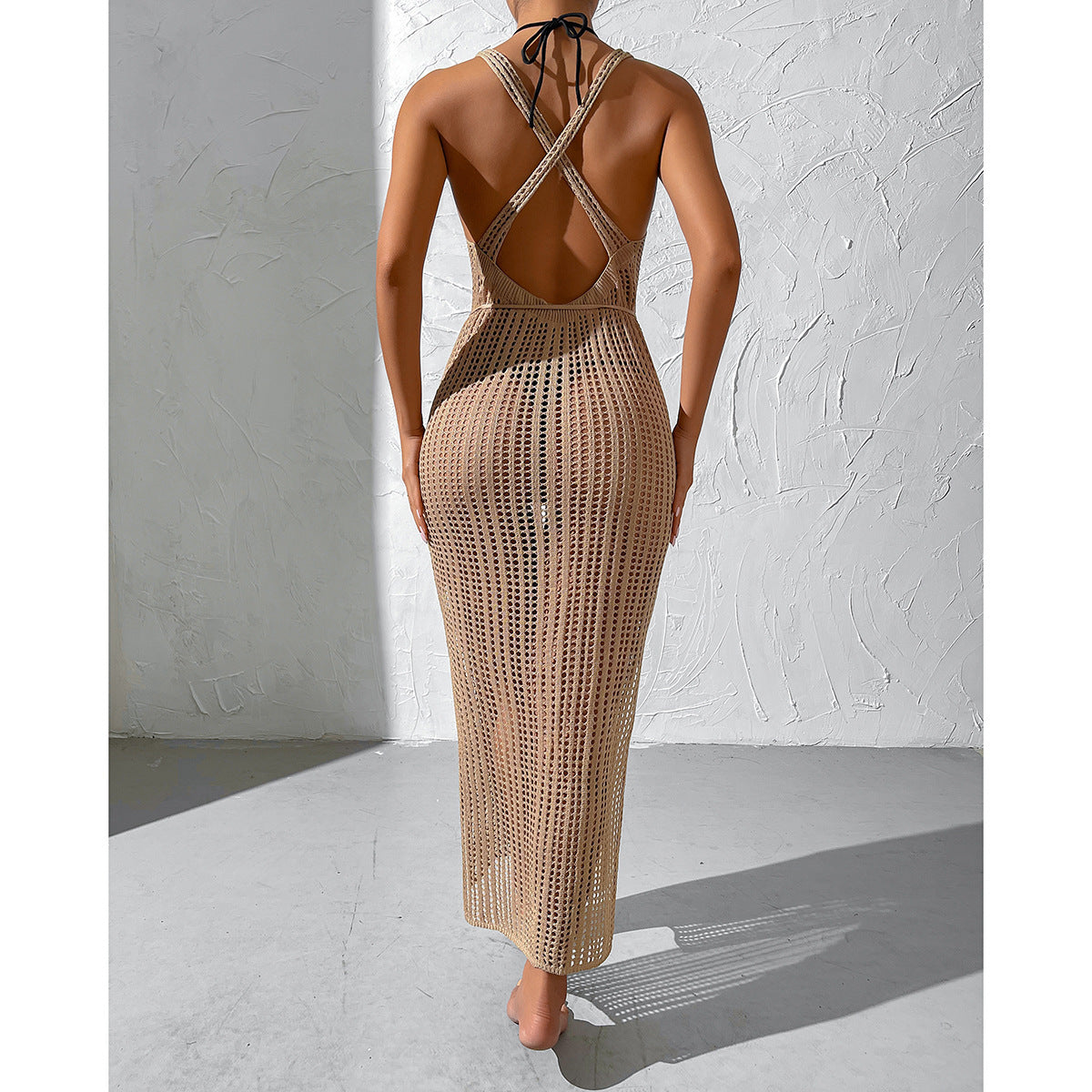 Chic Hollow-Out Beach Cover-Up Dress β Effortless Summer Glam