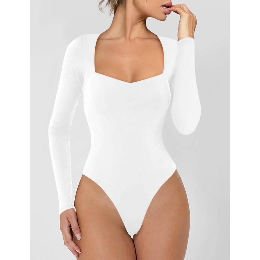 Women's Sexy Sweetheart Neckline Bodysuit Tops