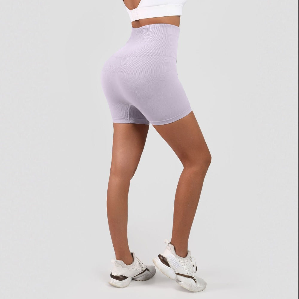 Fold Waist Yoga Shorts Seamless Quick-Drying Sports Pants