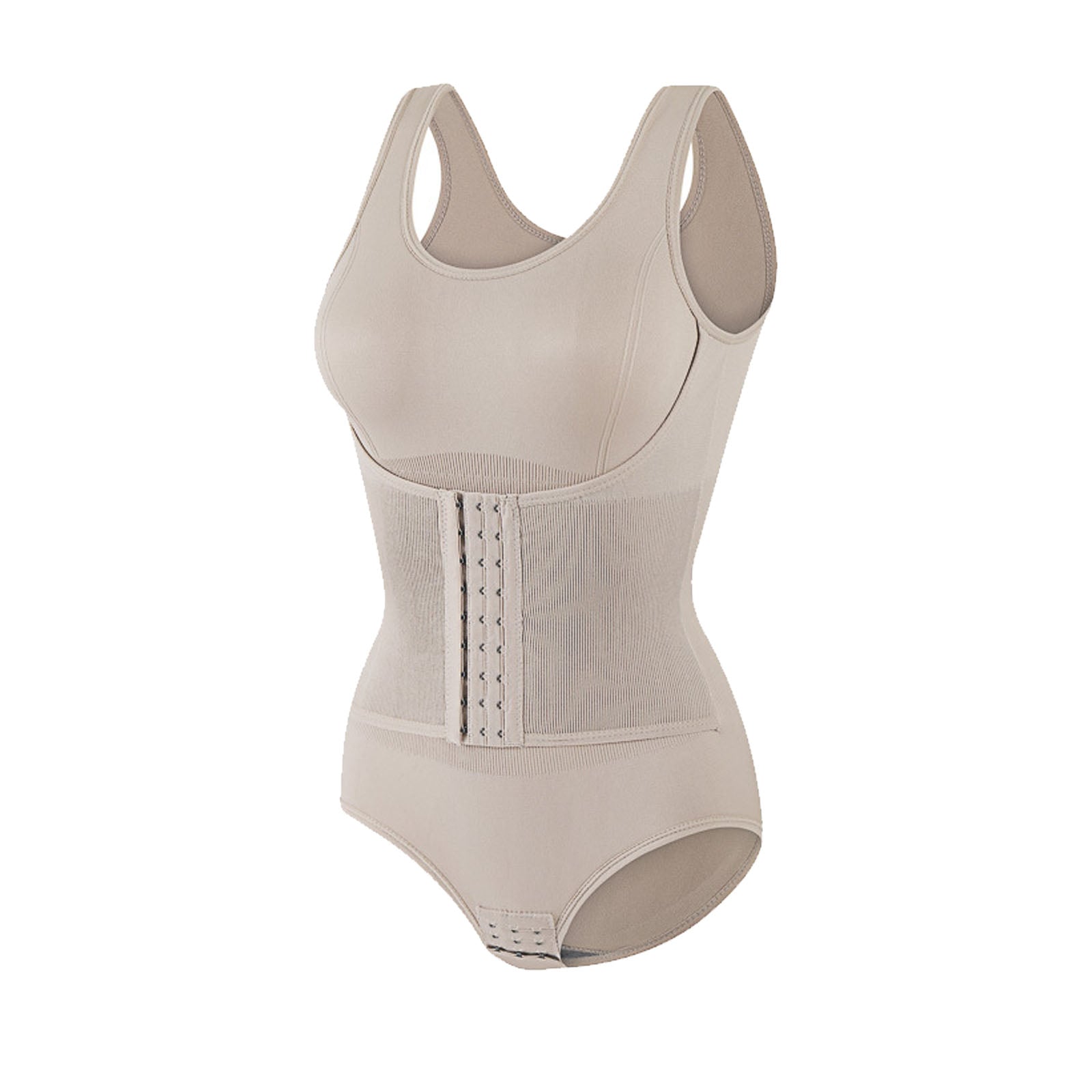 Seamless Tummy Control Full Body Shapewear Bodysuit with Adjustable Hooks