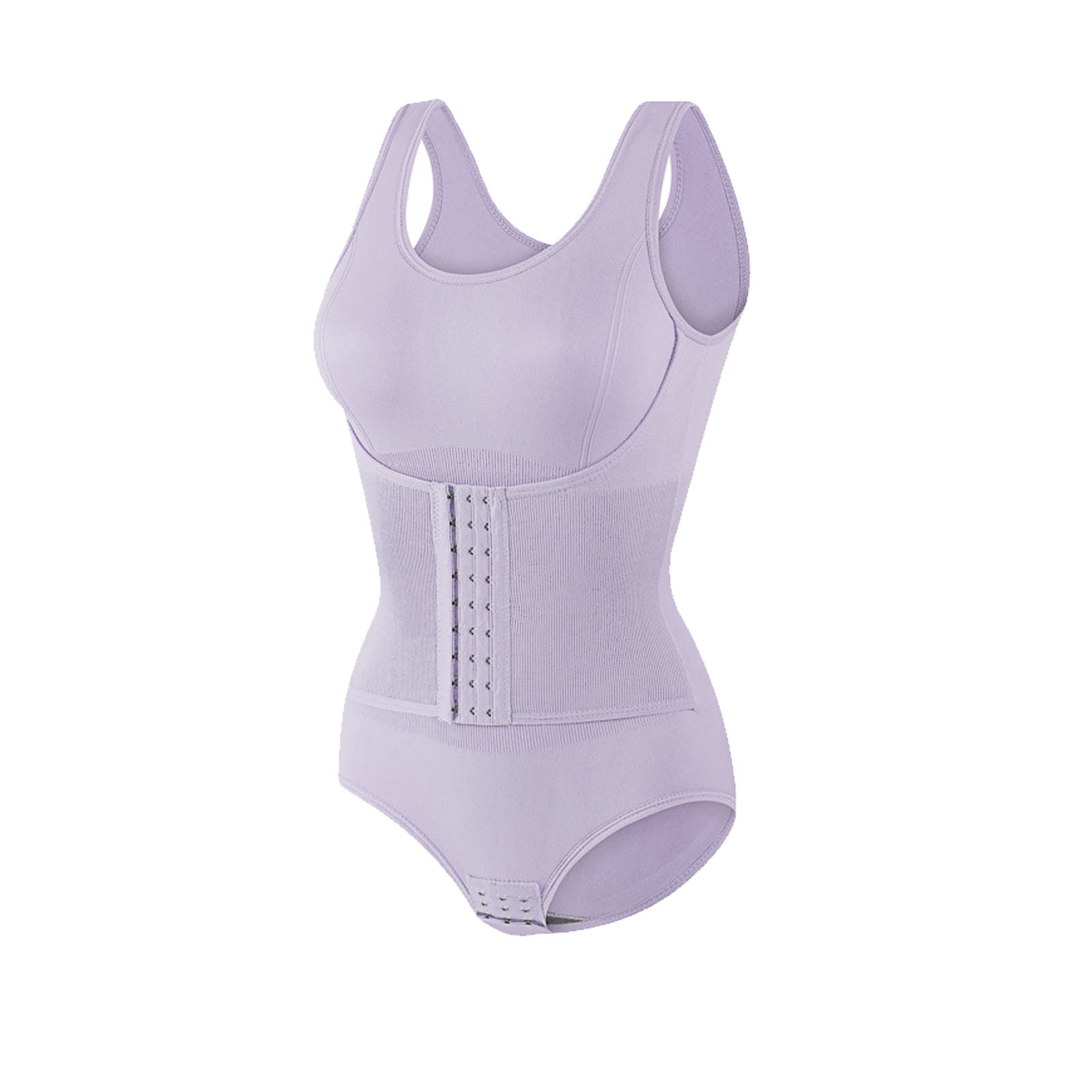 Seamless Tummy Control Full Body Shapewear Bodysuit with Adjustable Hooks