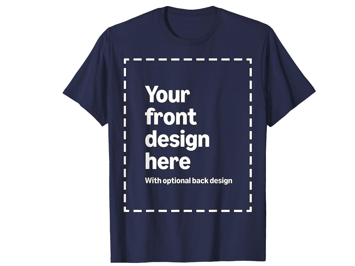 Custom Front & Back Print T-Shirt with Your Image for Men