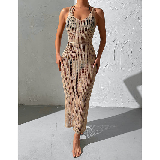 Chic Hollow-Out Beach Cover-Up Dress – Effortless Summer Glam