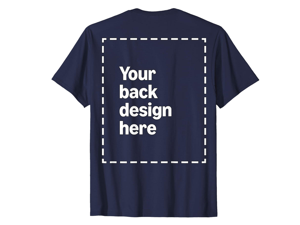 Custom Front & Back Print T-Shirt with Your Image for Men
