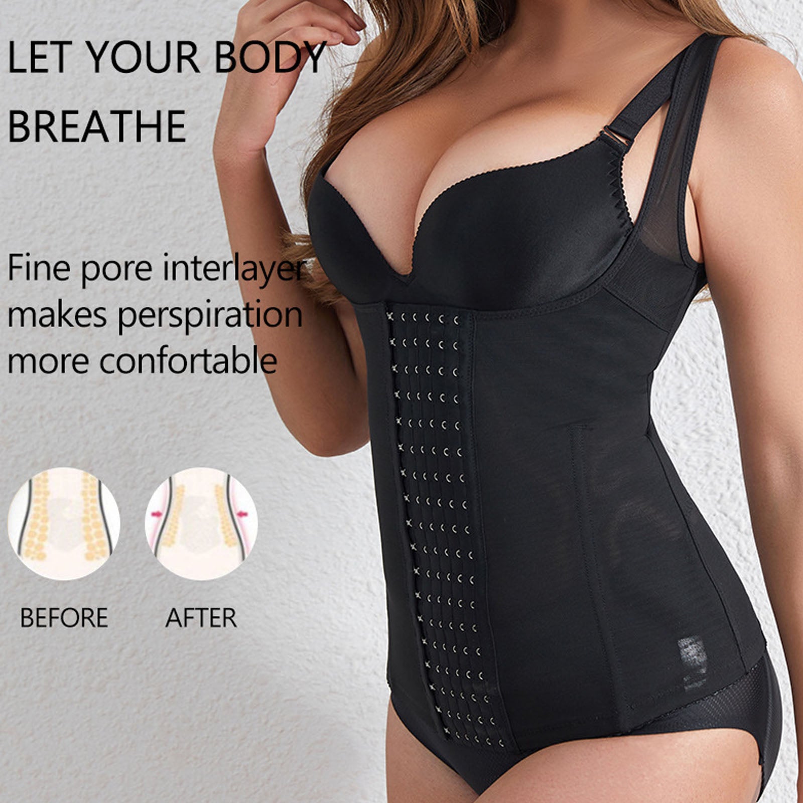 Adjustable Tummy Control Waist Trainer Corset – Slimming Body Shaper for Everyday Support