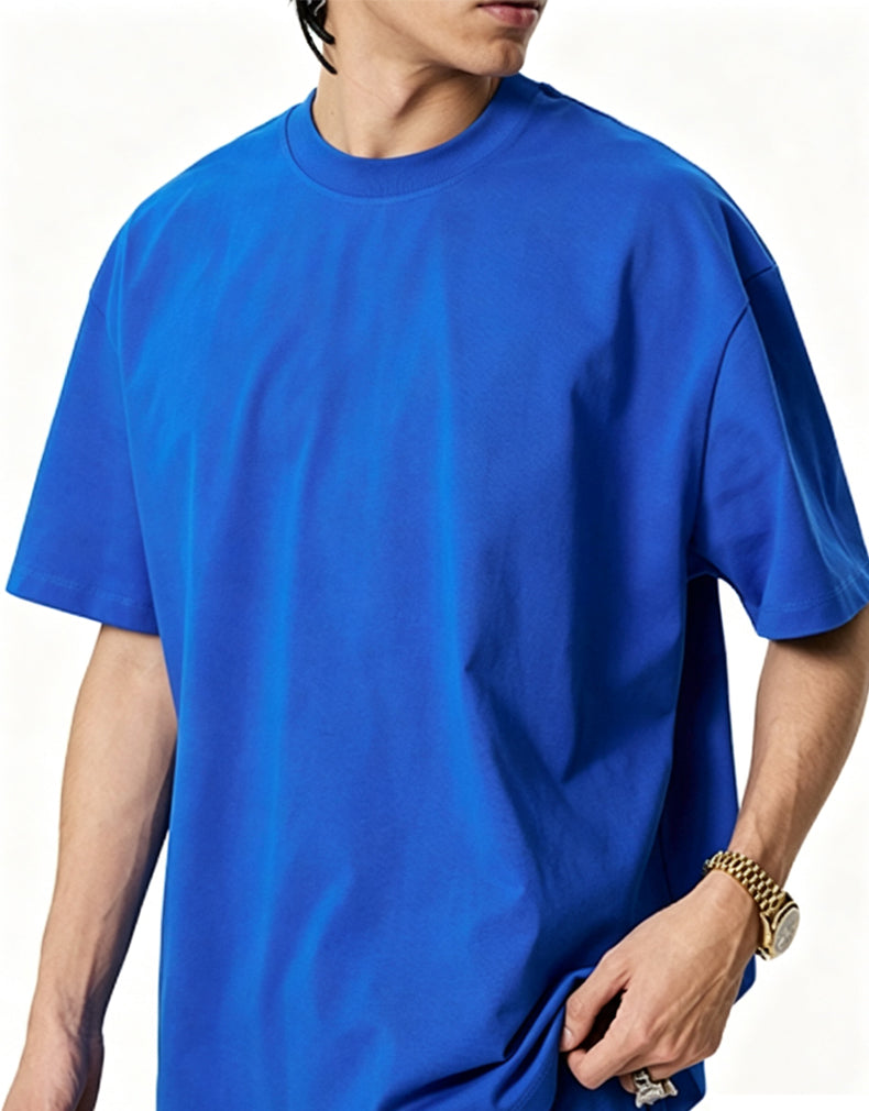 Adult Heavy Cotton T-Shirt,Oversized  Loose Fit Short Sleeve Casual Streetwear Baggy