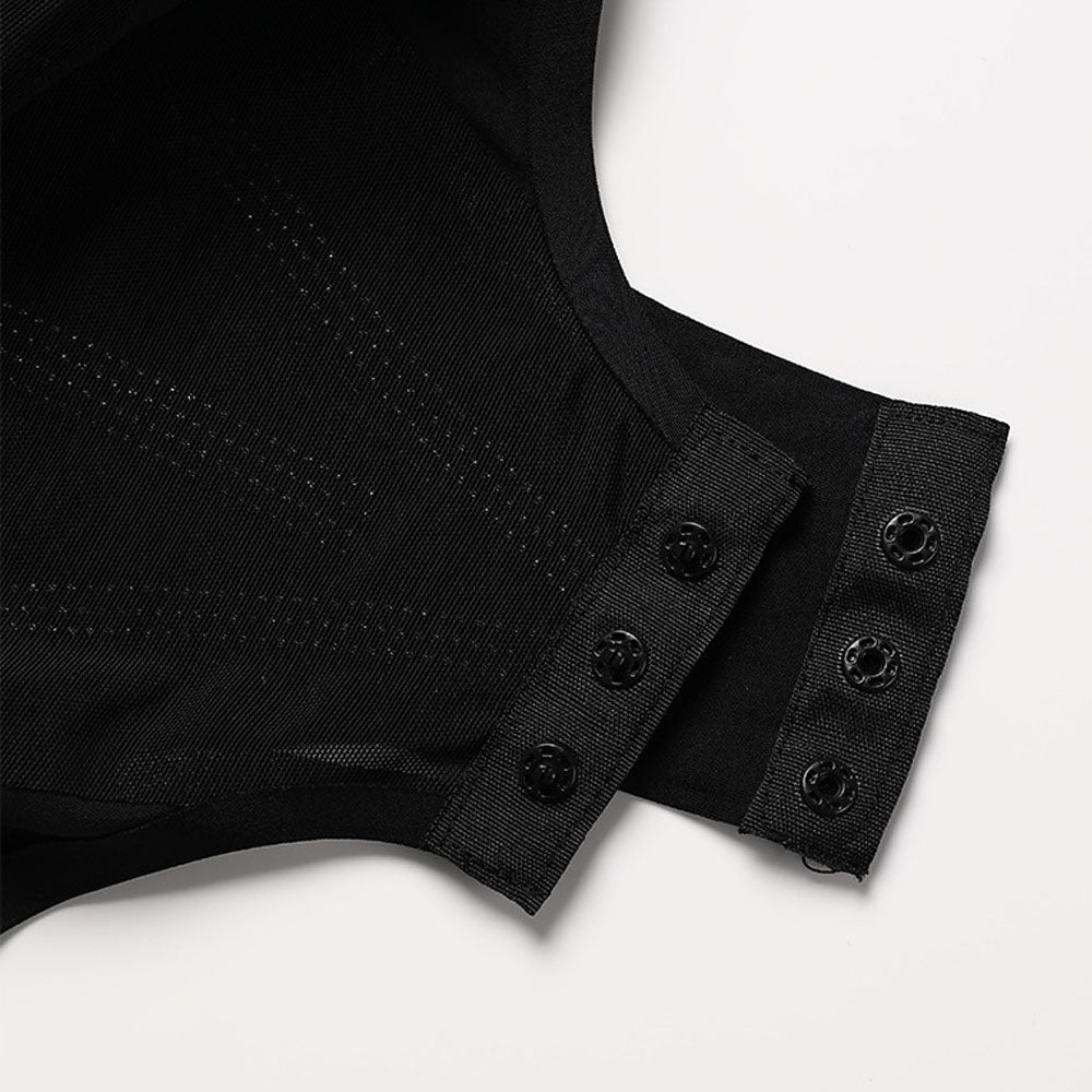 Women's Solid Color Sleeveless  Bodysuit Abdominal Support Buttocks Lifting Adjustable Shoulder Strap Cotton Crotch
