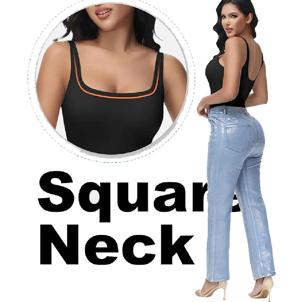 Womens Sexy Deep V Neck Backless Sleeveless Double Lined Thong Bodysuits for Going Out
