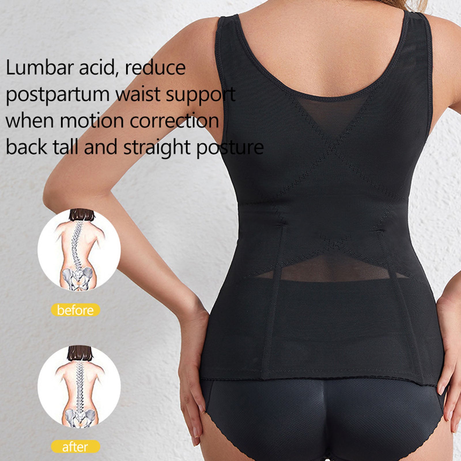 Adjustable Tummy Control Waist Trainer Corset – Slimming Body Shaper for Everyday Support