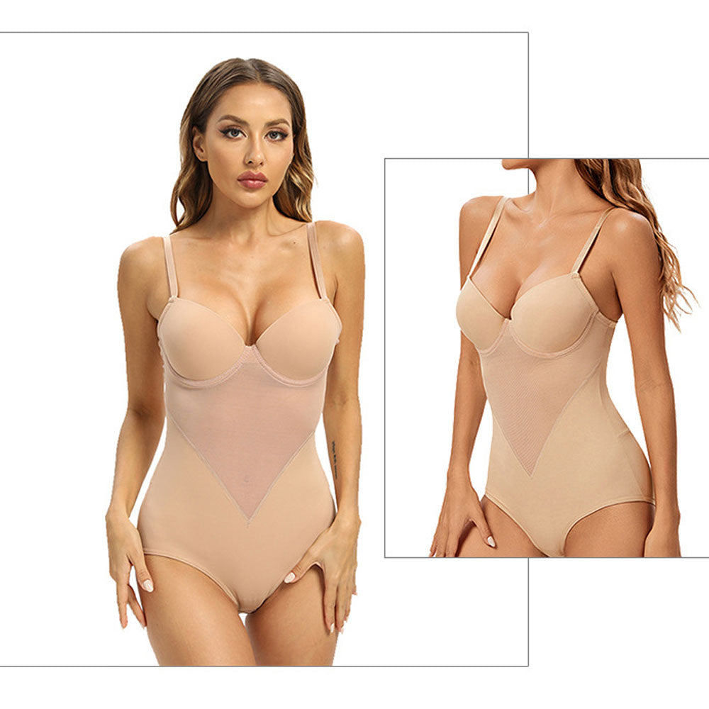 Women's Sexy Mesh Bodysuit Shapewear – Tummy Control, Waist Slimming & Bust Support