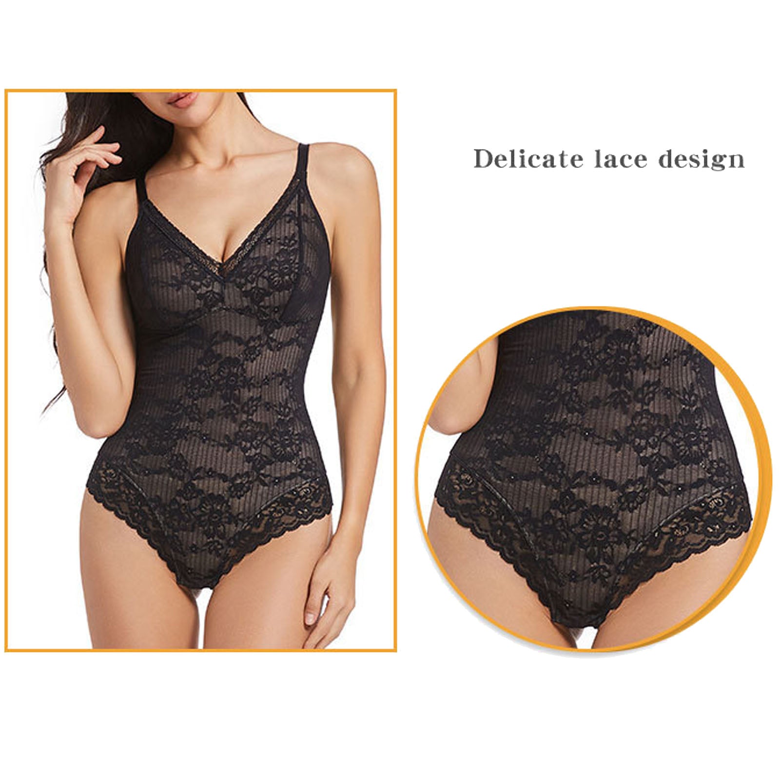 Women’s Lace Bodysuit Shapewear - Wireless, Comfortable, and Elegant Slimming Undergarment