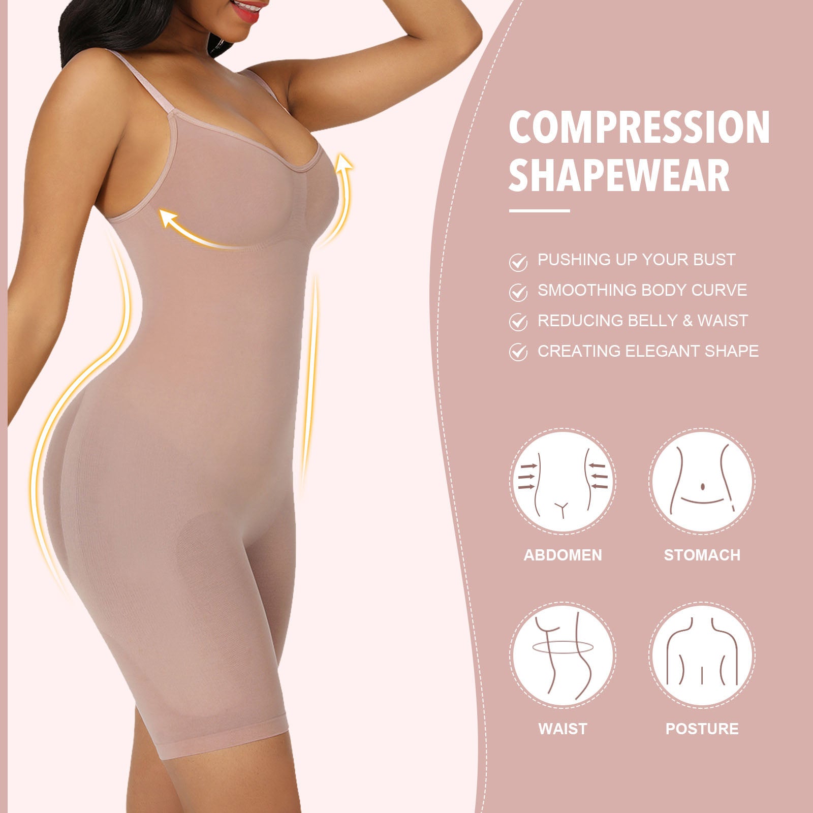 Women Seamless Sexy Slimming Fajas Colombianas Butt Lifter Full Body Shaper Bodysuit Shapewear