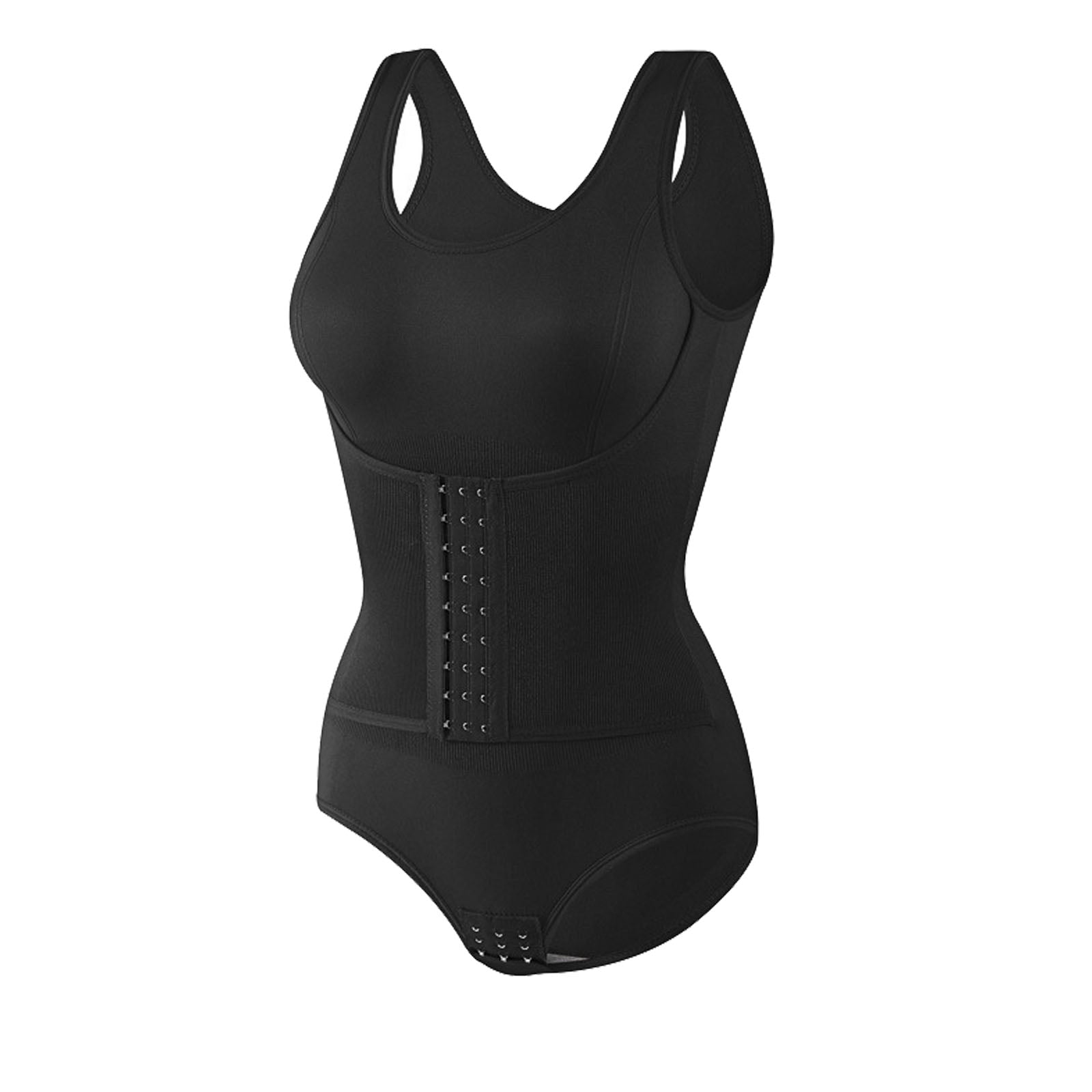 Seamless Tummy Control Full Body Shapewear Bodysuit with Adjustable Hooks