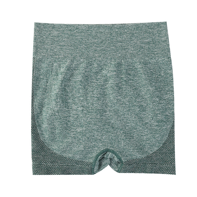 Cross-border smiley face peach hip shorts women's high waist tight three-point fitness sports yoga shorts 5 sizes drive DNU