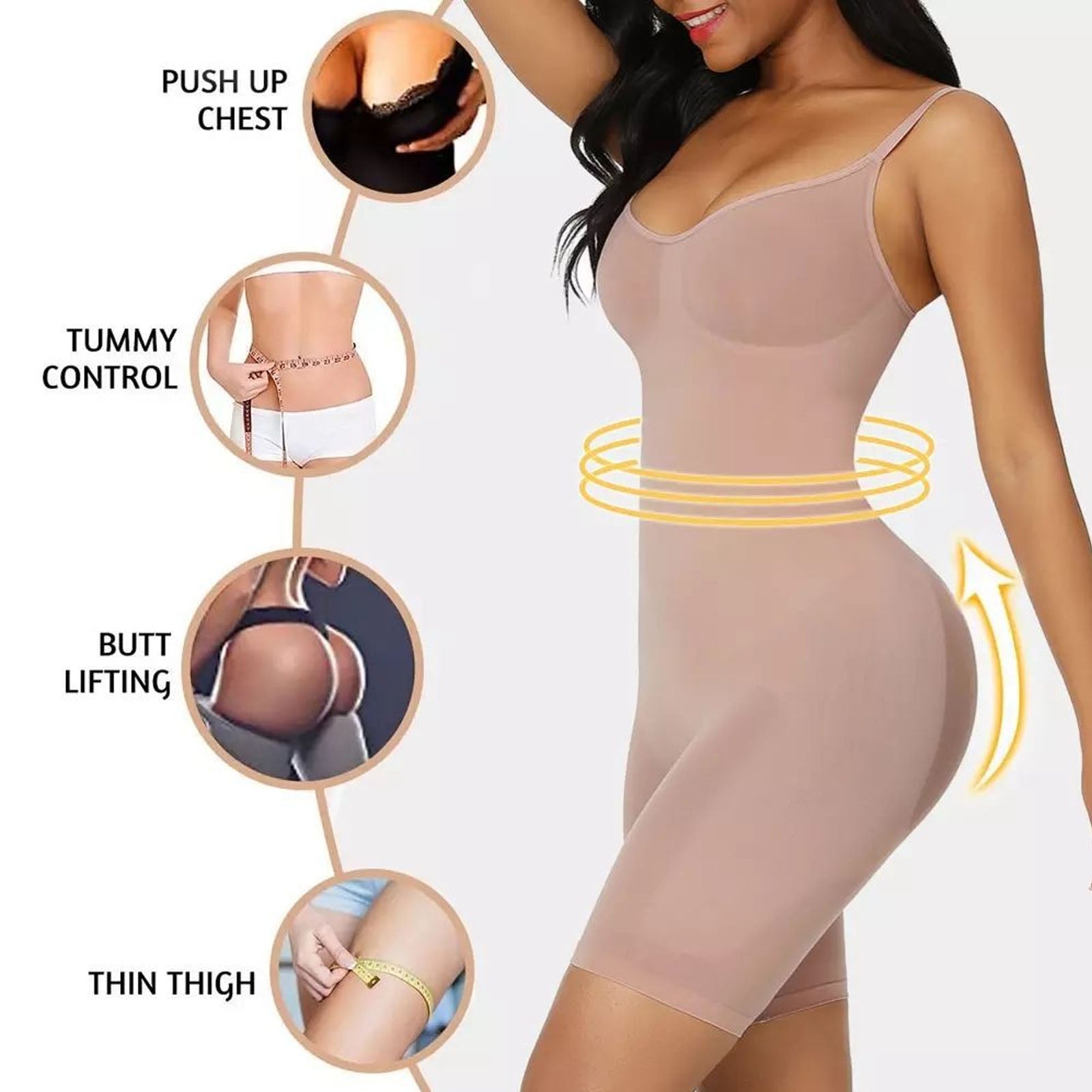 Women Seamless Sexy Slimming Fajas Colombianas Butt Lifter Full Body Shaper Bodysuit Shapewear