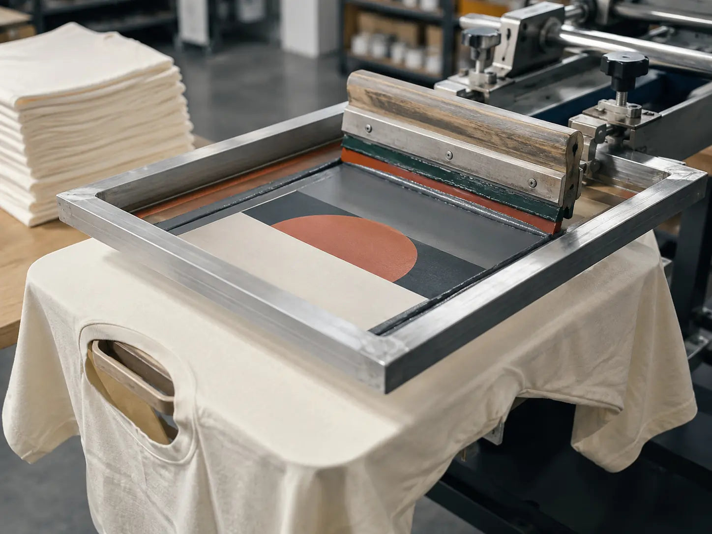 Illustrative screen printing reference for custom T-shirts